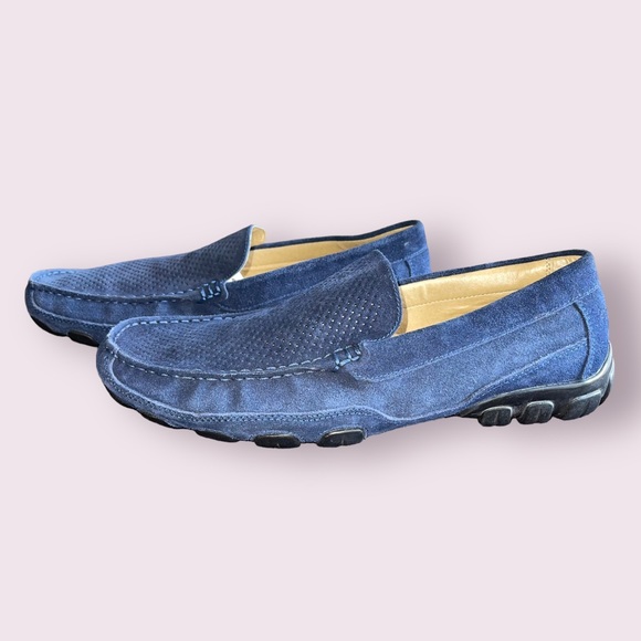Kenneth Cole Navy Blue Suede Leather Lead The Way Loafers Men’s Size 10 - Picture 5 of 9